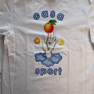 Casa Blanca White Graphic Tee fits like XL